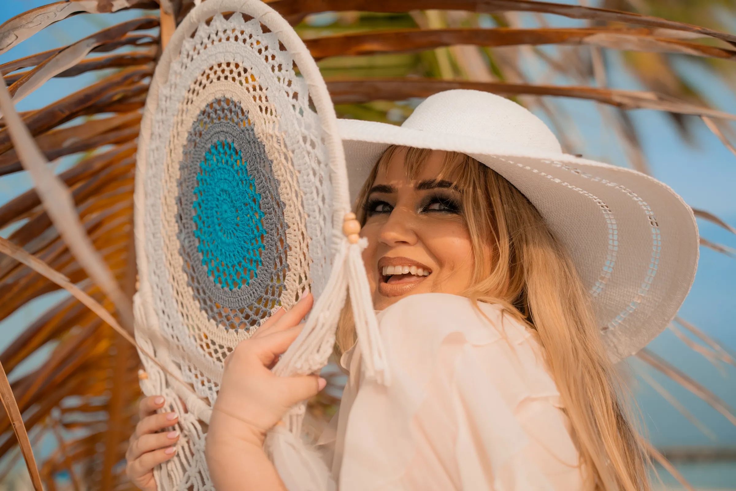 Instagram post — straw hat portrait